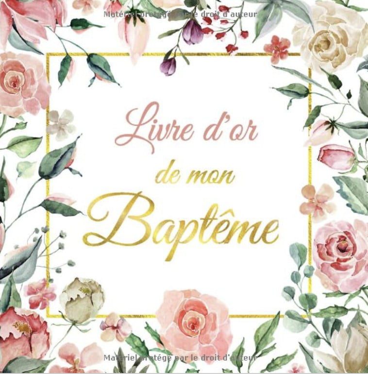 Livre d'Or mon Baptême Livre d'Or pour Félicitations, Salutations, Souvenirs et Photos pour votre enfant
