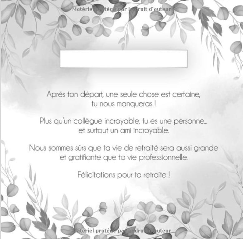 Une légende part à la retraite : Livre d'Or Retraite