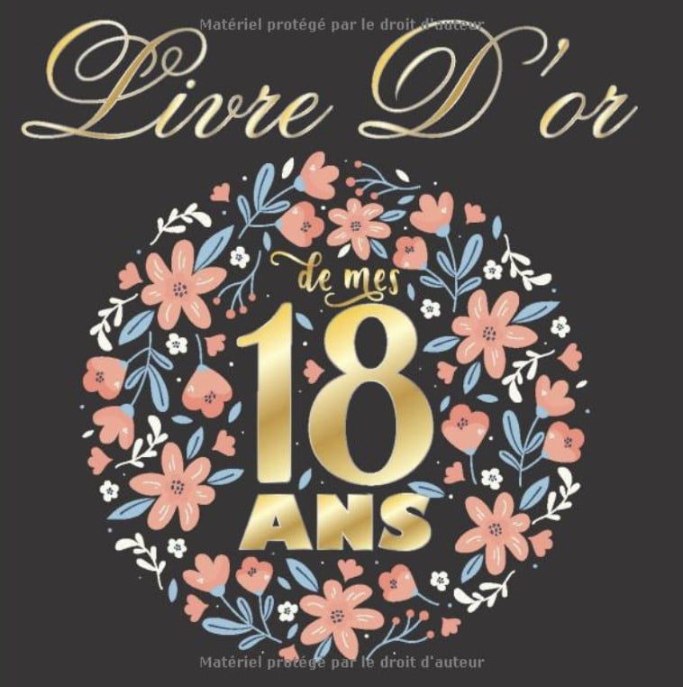 Livre d'or 18 ans Idée cadeau pour fille 18 ème Anniversaire