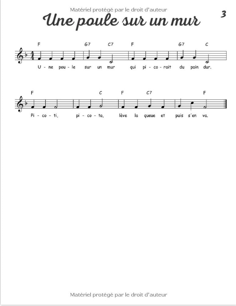 PARTITIONS PIANO - 50 Comptines Françaises pour Enfants Partitions piano simplifiées pour les Débutants