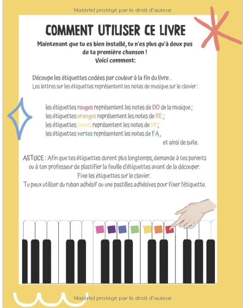 40 Partitions de piano Comptines pour enfants Méthode facile pour apprendre le piano aux débutants