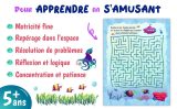 Labyrinthes sous l’eau Cahier de labyrinthes en couleurs sur la mer pour enfants