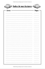 Carnet de lecture à remplir 100 fiches de lecture à compléter