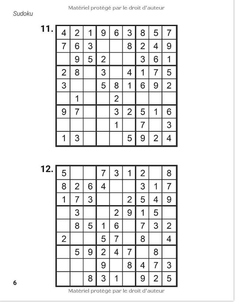 Cahier d'activité 8-12 ans 6 en 1 - Sudoku, Mots mêlés, coloriage, labyrinthes