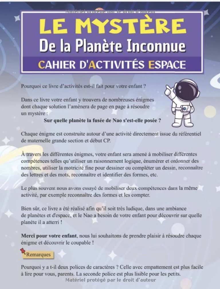 Cahier d’activités ESPACE Carnet de jeux en couleurs de 5 à 7 ans - MS GS CP