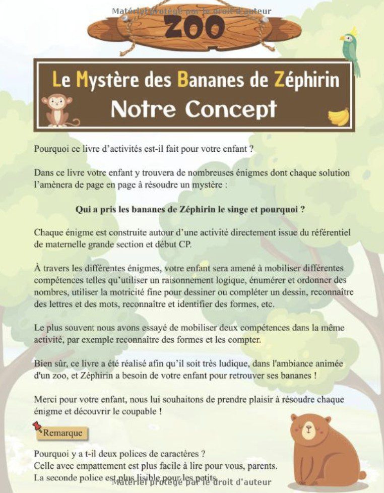 Cahier d’activités ZOO Carnet de jeux en couleurs de 5 à 7 ans
