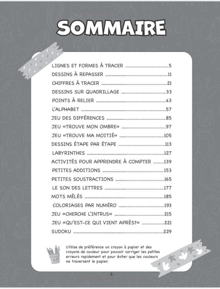 Cahier d'activités + de 200 pages pour apprendre et s'amuser à la maison Jeux et exercices ludiques et éducatifs
