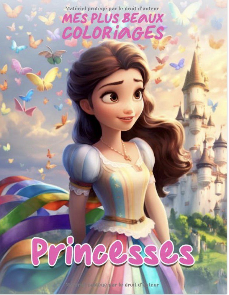 Coloriage pour les filles  70 dessins de princesse