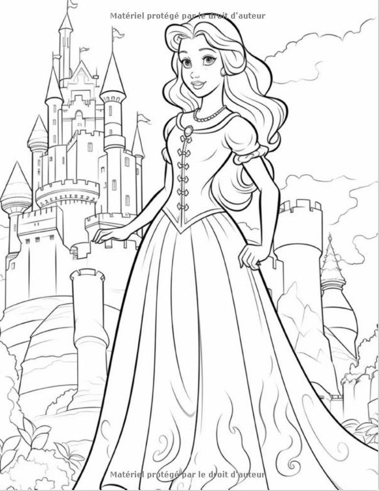 Coloriage pour les filles  70 dessins de princesse