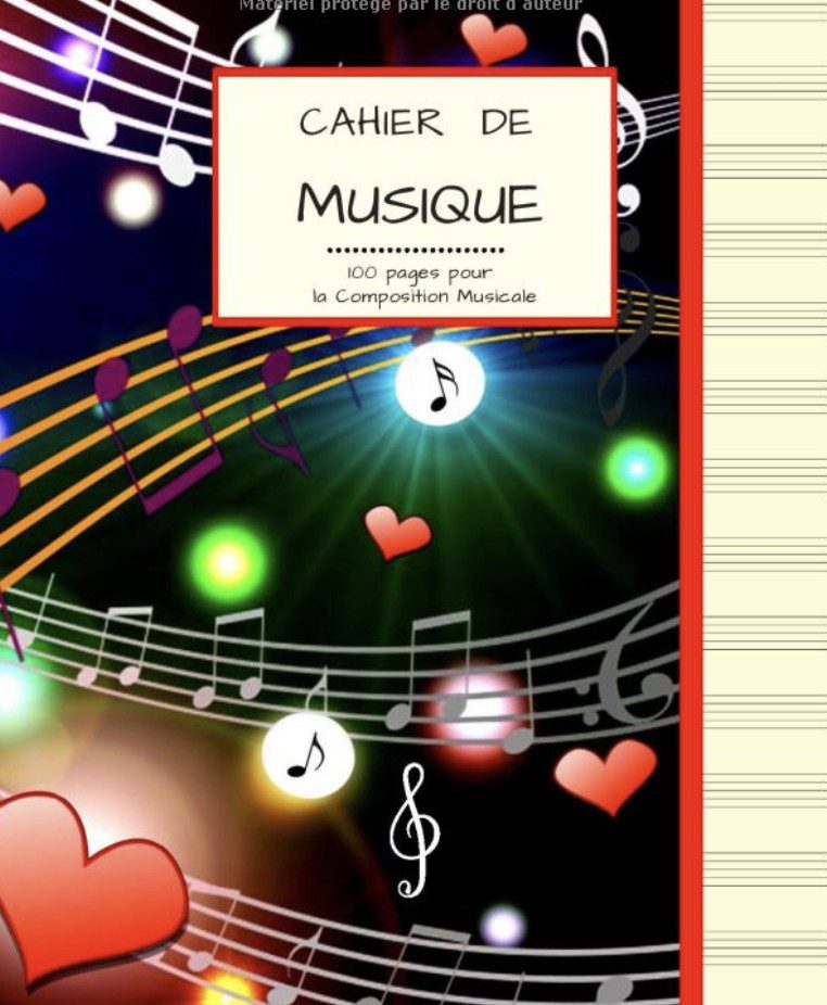 Cahier de Musique 100 pages pour la Composition Musicale Grand Format