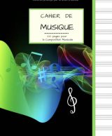 Cahier de Musique 100 pages pour la Composition Musicale Grand Format | PAPIER BLANC