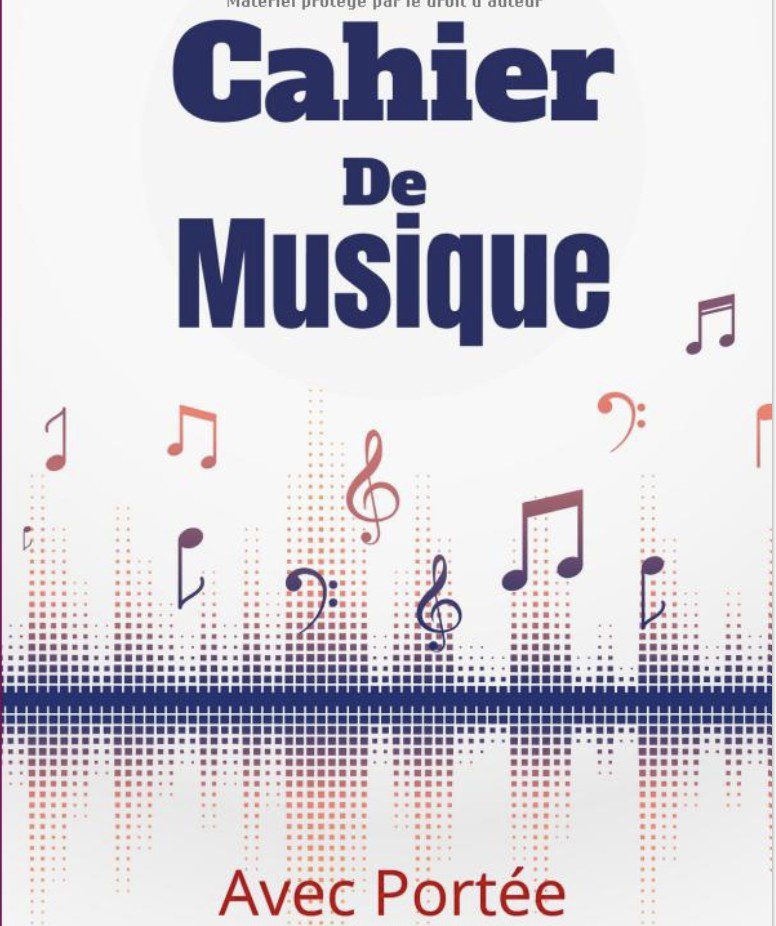 Cahier De Musique Papier Musique Avec 8 Grosses Portées