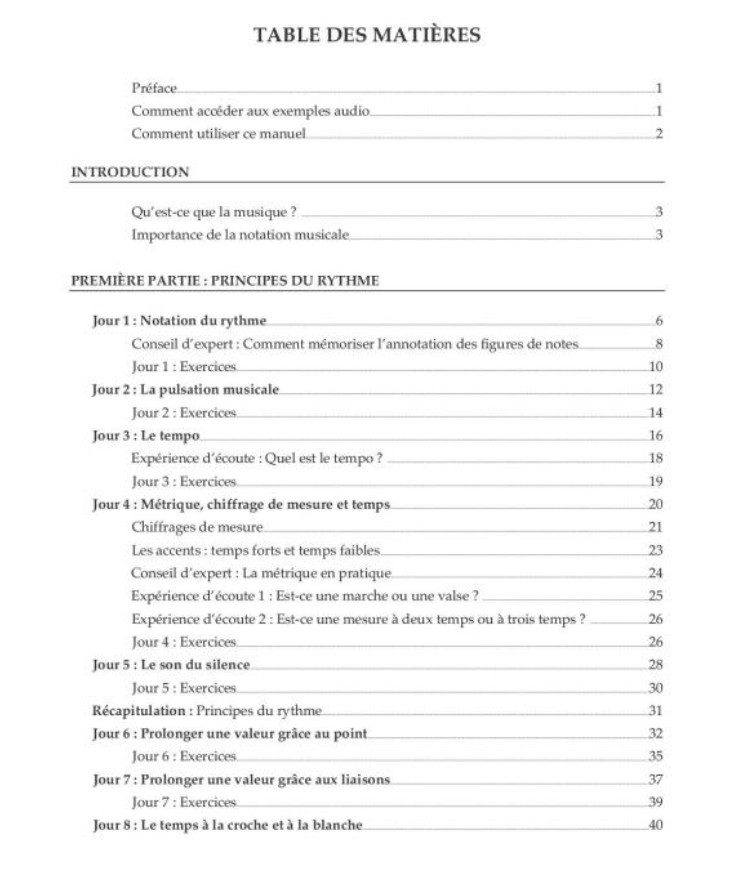 Lire la musique en 30 jours Théorie musicale pour les débutants