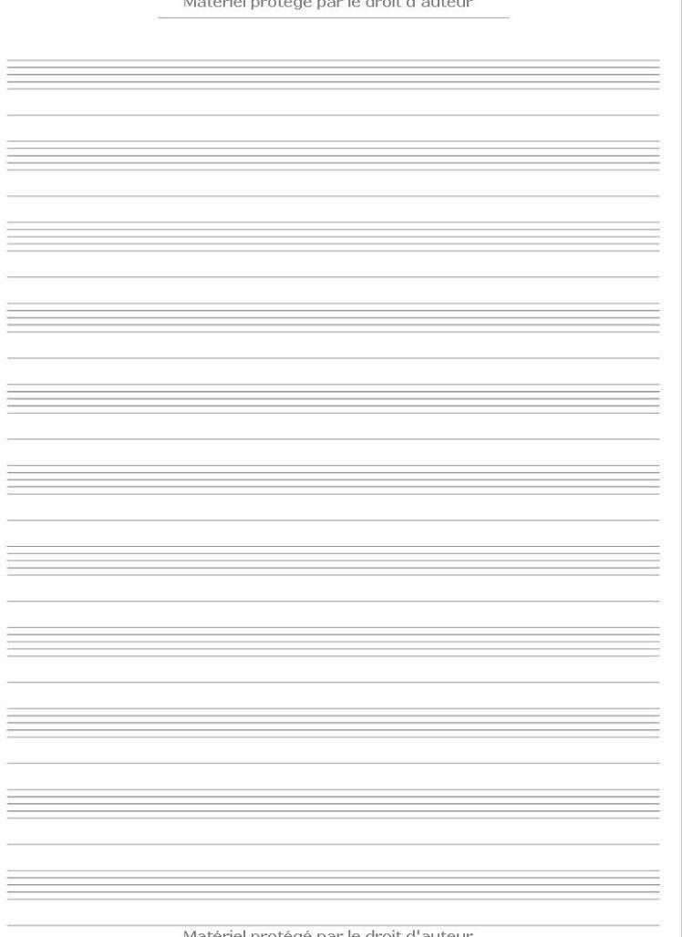 Cahier de Musique Avec Portées et Carreaux Idéal Pour le Chant, la Composition,