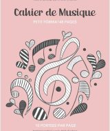 cahier de musique petit format 17x22 | carnet de partition 48 pages avec 10 portées musicales pour le solfège