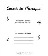 cahier de musique petit format 17x22 | carnet de partition 48 pages avec 10 portées musicales pour le solfège