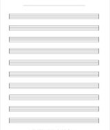 cahier de musique petit format 17x22 | carnet de partition 48 pages avec 10 portées musicales