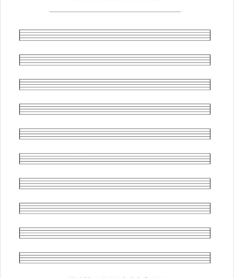 cahier de musique petit format 17x22 | carnet de partition 48 pages avec 10 portées musicales
