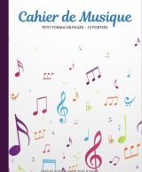 cahier de musique petit format 17x22 | carnet de partition 48 pages avec 10 portées musicales