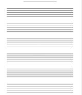 Cahier de Musique enfant 6 grosses portées par page pour écrire les notes de musique