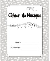 Cahier de musique 6 grosses portées par page, Carnet partition pour enfant. Grand format, A4 21x 29,7 cm