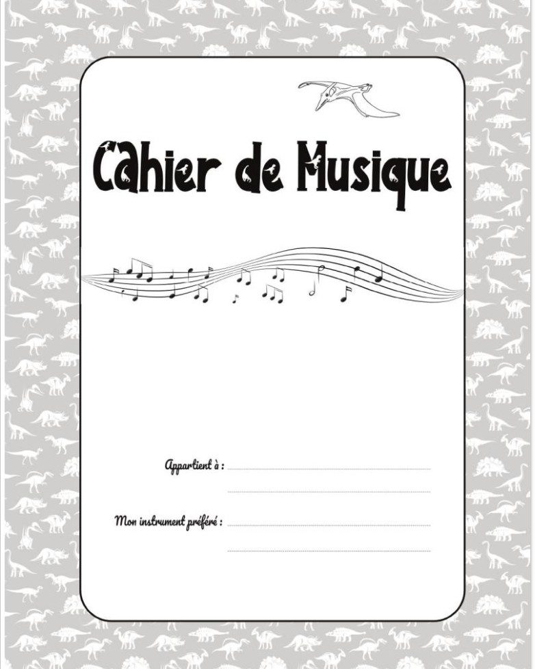 Cahier de musique 6 grosses portées par page, Carnet partition pour enfant. Grand format, A4 21x 29,7 cm