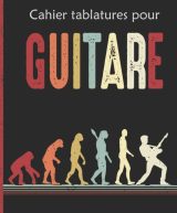 Cahier de Tablature pour Guitare Carnet de musique avec 7 tablatures et 6 diagrammes vierges