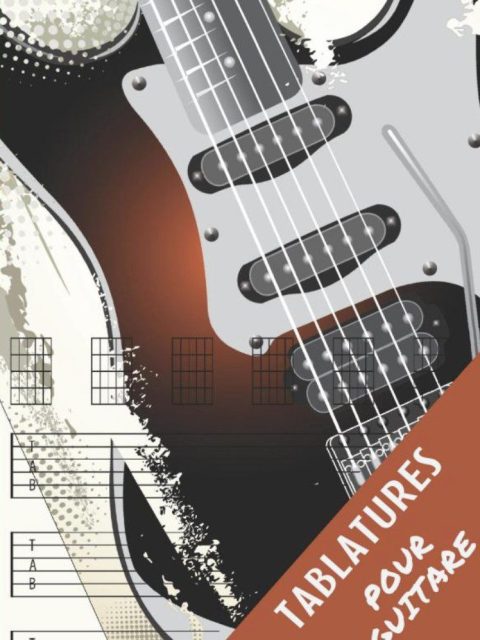 Tablatures pour guitare Cahier de musique pour guitare, 130 page de tablatures