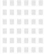 Grilles d'Accords Vierges pour Guitare Diagramme d'Accords - Cahier de Guitare / 6 x 6 Diagrammes par Page