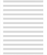 Papier à Musique - 13 Portées Par Page - 150 Pages Cahier de Musique , Cahier de Partitions