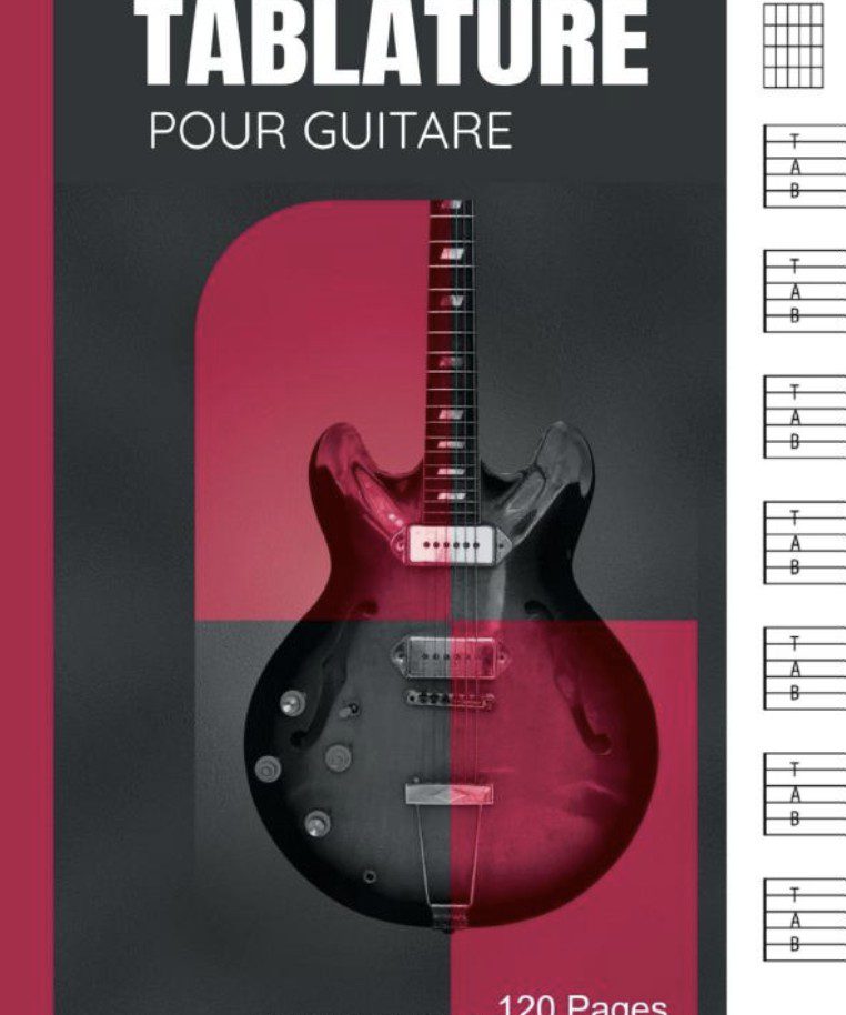 Tablature pour guitare Cahier de musique pour guitariste amateurs et professionnels