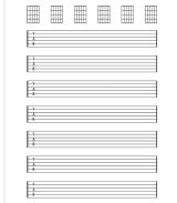 Tablature pour guitare Cahier de musique pour guitariste amateurs et professionnels