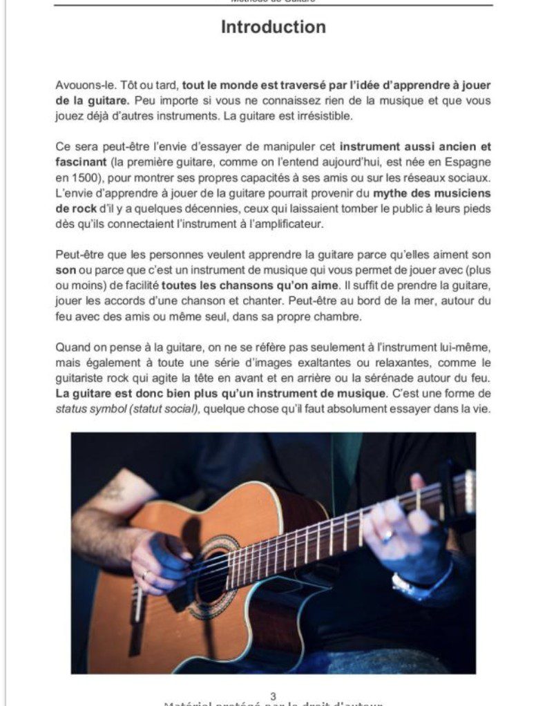 Méthode de Guitare Apprendre à Jouer de La Guitare pour Débutants. Théorie de la Musique, Gammes, Accords, Tablatures