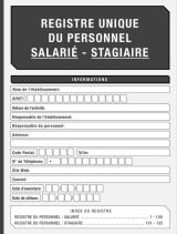 Registre Unique du Personnel Salariés - Stagiaires 125 Feuillets Numérotés à Remplir, Registre du Personnel Obligatoire