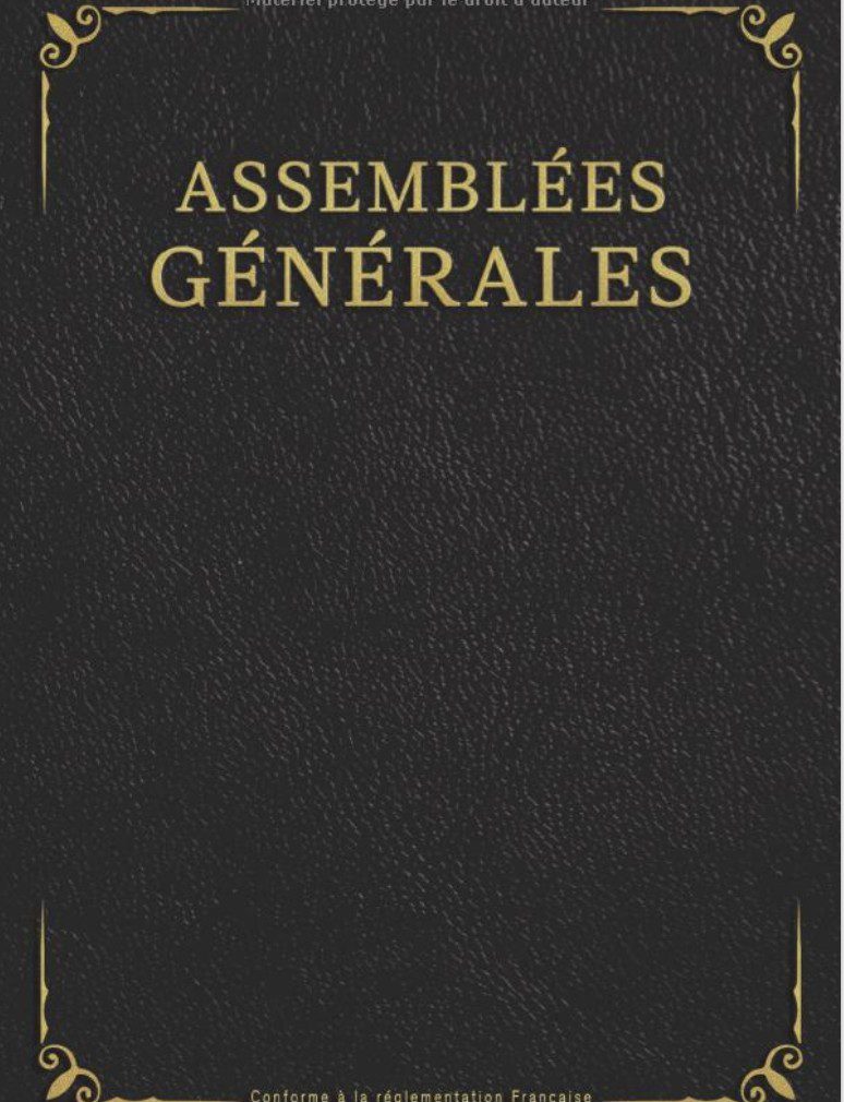 Registre Assemblées Générales Registre pour les Procès-Verbaux de Sociétés et Associations