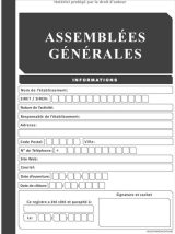 Registre Assemblées Générales Registre pour les Procès-Verbaux de Sociétés et Associations