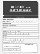Registre des Objets Mobiliers Livre de Police Spécial Brocanteurs, Antiquaires, Friperies, Dépôts Ventes, Vide-Greniers et Garagistes