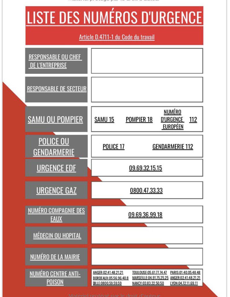 REGISTRE DE SÉCURITÉ réglementation des ERP, pour les établissement recevants du public
