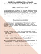 Registre De Sécurité Restaurant Registre De Sécurité Incendie-Réglementation Des ERP-Cahier D'Enregistrement Obligatoire Pour Les Établissements .