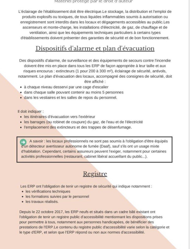 Registre De Sécurité Restaurant Registre De Sécurité Incendie-Réglementation Des ERP-Cahier D'Enregistrement Obligatoire Pour Les Établissements .