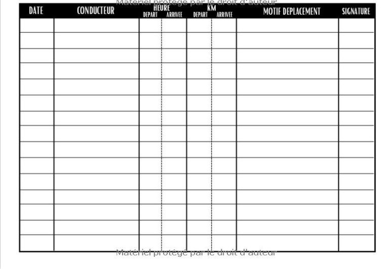 Carnet de bord véhicule Suivi des déplacements pour véhicule de société