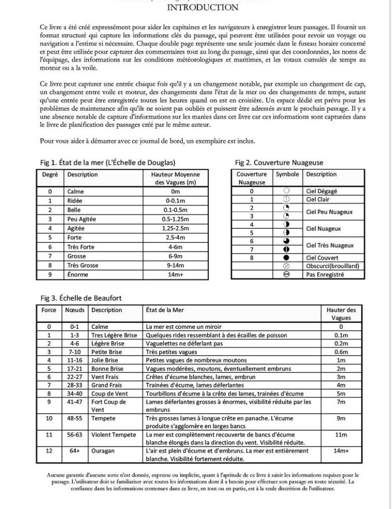 Journal de Bord Un journal pratique pour le skipper moderne