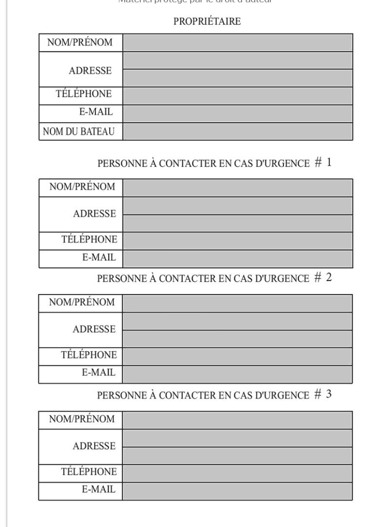 Livre de bord Journal de bord de 120 pages à remplir,contenant les éléments pertinents pour le suivi de la navigation et la sécurité du navire p