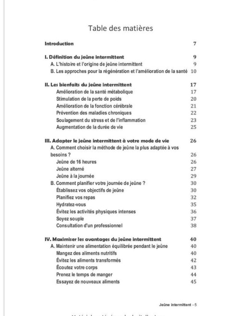 JEÛNE INTERMITTENT Régénère ton corps et améliore ta santé avec le jeûne intermittent