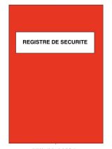 Registre de sécurité - securite, SECURITE