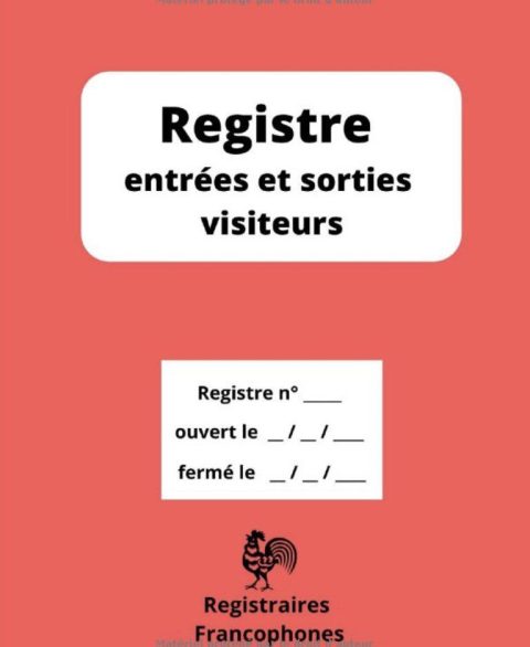Registre entrées et sorties visiteurs Livre journal pour l'enregistrement de 1500 visites