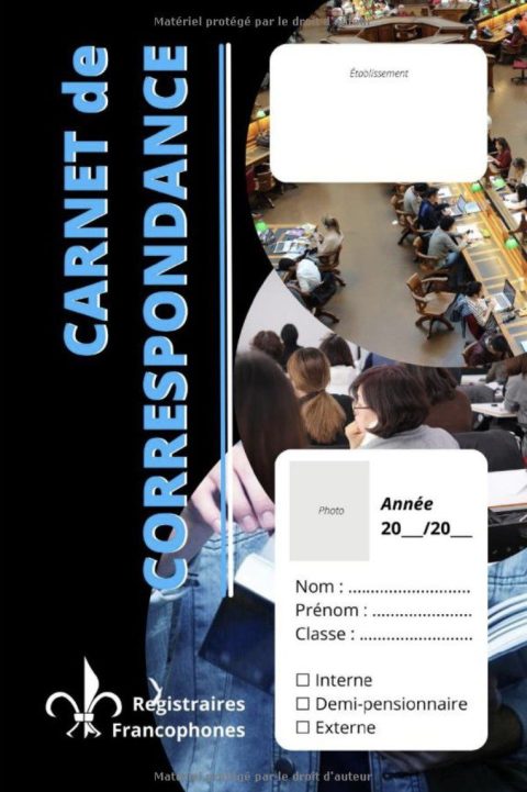 Carnet de correspondance Carnet de liaison pour collège ou lycée -