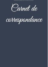 carnet de correspondance bleu nuit - carnet vierge ligné