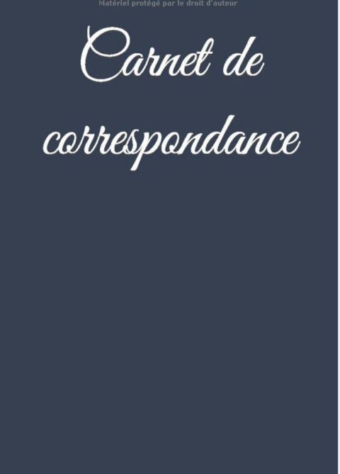 carnet de correspondance bleu nuit - carnet vierge ligné
