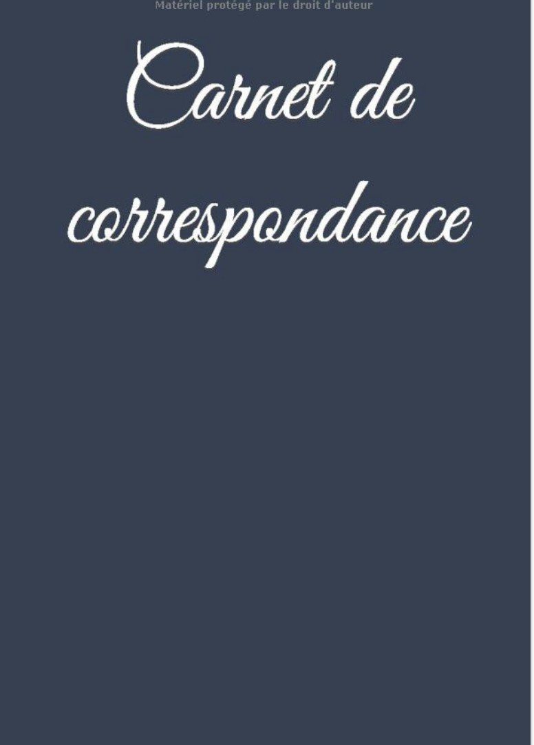 carnet de correspondance bleu nuit - carnet vierge ligné